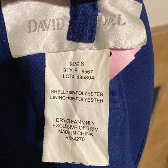 💜💜 David’s Bridal Bridesmaids Dress Navy Blue (size 6) - Picture 9 of 14